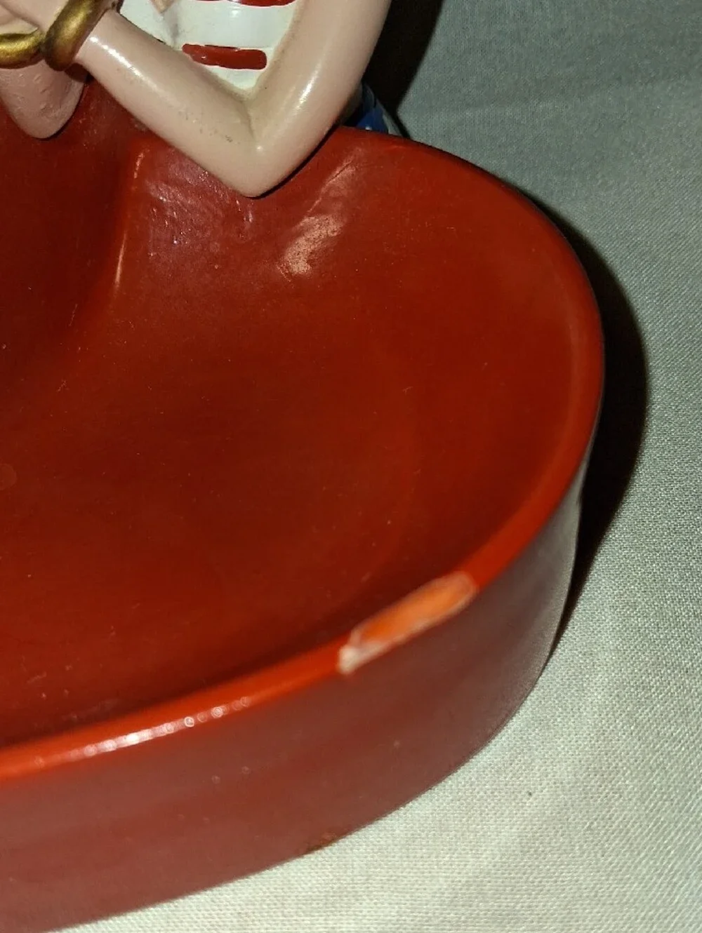 Vintage 2004 Betty Boop Red Heart Shaped Trinket Soap Dish Resin Trinket Dish